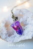 Collar de resina de punta de cristal inspirado en la galaxia y la nebulosa, hecho a mano - 13th Psyche