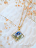 Rombo hecho a mano Forget me not flower pendant necklace - 13th Psyche