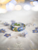Handmade Dried forget me not flowers resin ring - 13th Psyche