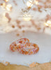 Handmade Orange baby's breath flowers resin ring - 13th Psyche