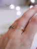 Handmade Real light pink leaves resin ring with metal flakes - 13th Psyche